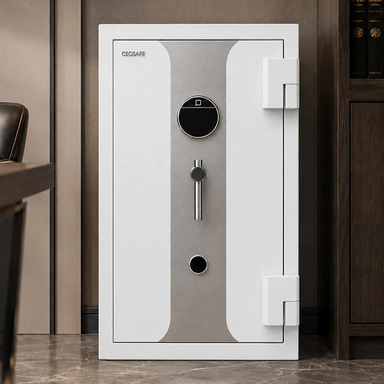 CEQSAFE Security Caja Fuerte Home Metal Fire Proof Safe Box Money 2 Hours Fireproof Safes Digital Steel Anti-Theft Fingerprint
