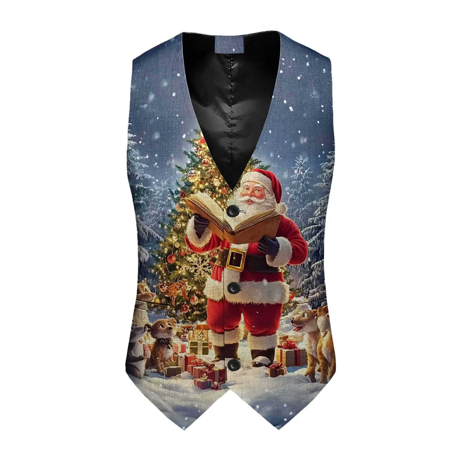 

Suit Hunting Men Jacket Coat Vest Fashion Fun Christmas Print Men Suit Vest Gender Neutral Suits Adults