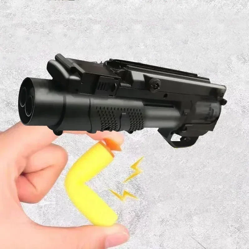 Bottom Mounted Howitzer Eating Chicken M203 Toy Gun, Children Can Fire Parent-child Interactive Shooting Sponge Soft Bullet, Men