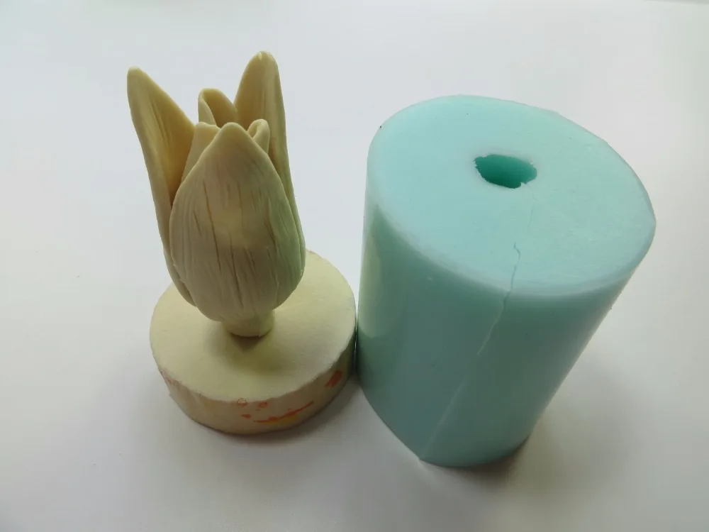 PRZY HC0019 Bouquet Floral Flowers 3d Tulips Mold Silicones Candle Molds Fondant Mold Clay Moulds Rubber Eco-friendly