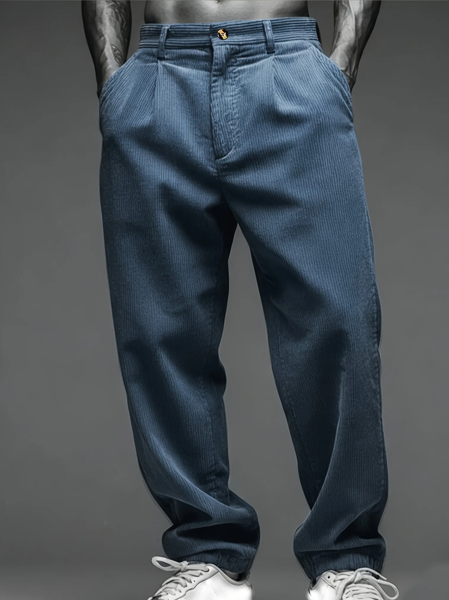 Men's New Corduroy Casual Formal Pants | Solid Color with Multiple Pockets Suitable for Office or Daily Wear in Spring, Summer,