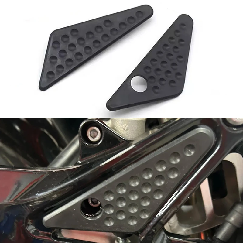 Motorcycle Foot Rest Pedal Parts Foot Brackets Wing Triangle Glue Rubber Pad for Honda Hornet CB250 CB600 CB900 Foot Rests