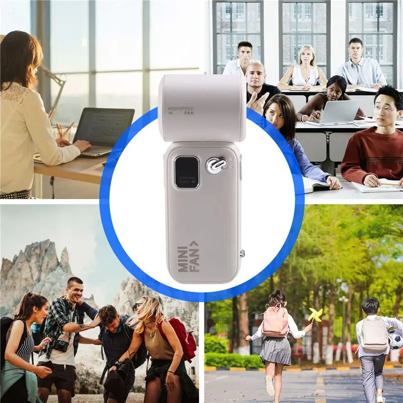 Gen Basic Mini Turbo Portable Fan, Handheld High-Speed, 100 Settings, 3600Mah USB Charge For Outdoor Adventures