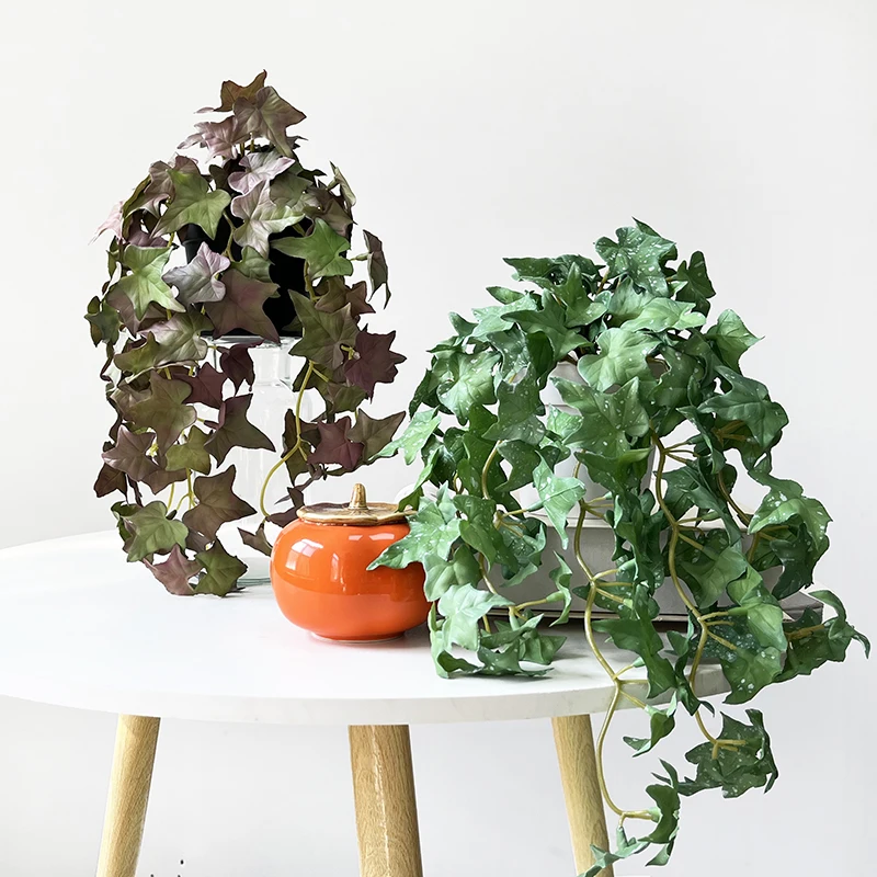 Artificial Plant Mini Bouquet Copper Coin Grass Soft Glue Fake Green Plants Wall Hanging for Home Office Garden Decoration
