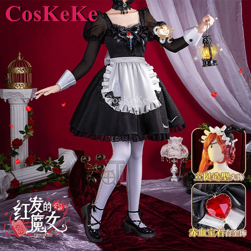 

CosKeKe Fiona Gilman/Priestess Cosplay Game Identity V Costume Sweet Lovely Maid Uniforms Halloween Party Role Play Clothing New