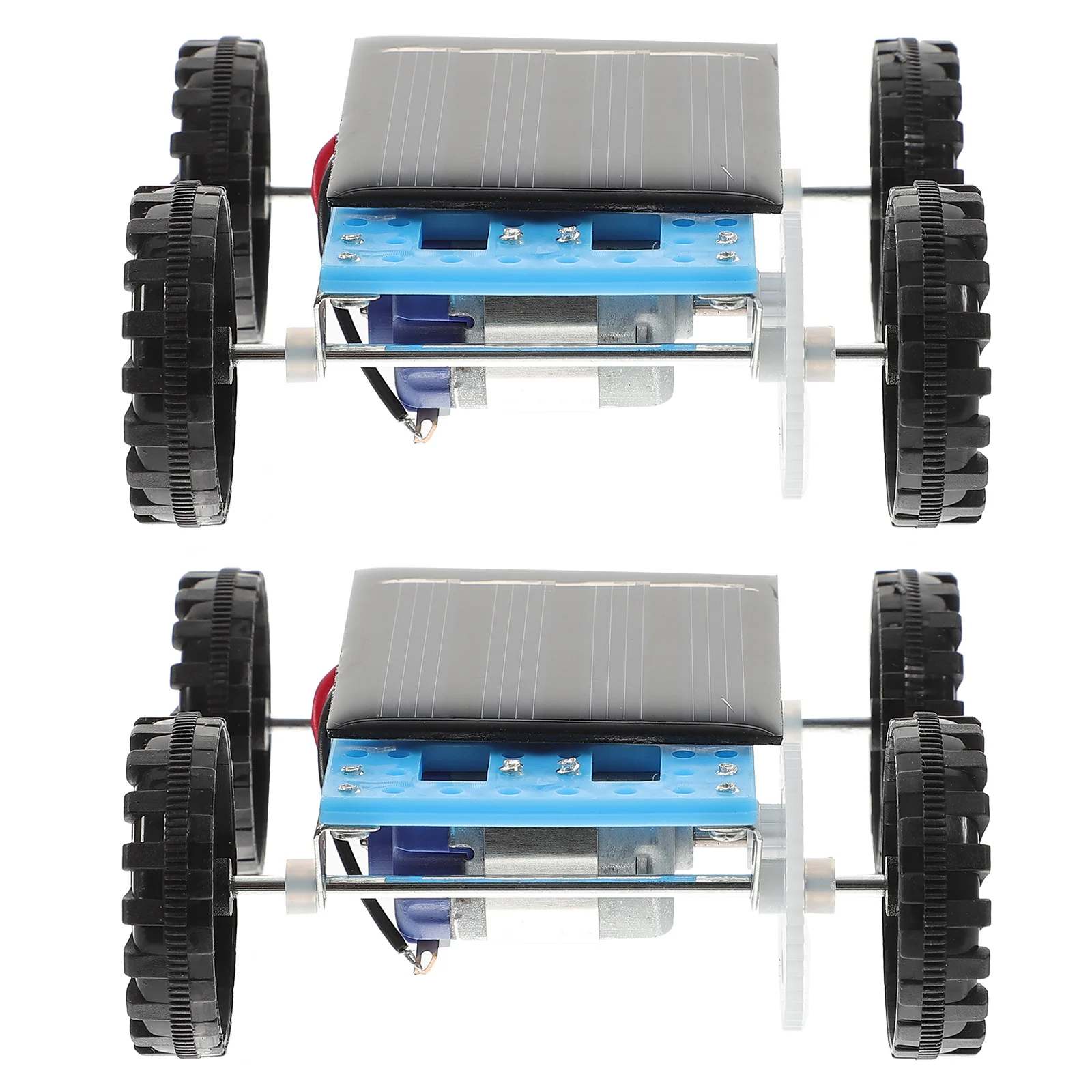 2 stuks mini-auto-montage op zonne-energie DIY-kit educatief creatief cadeau Verbeter de praktische vaardigheden van kinderen Oefen DIY-zonneauto
