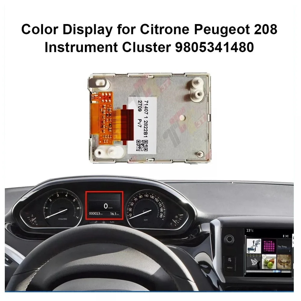 Dashboard LCD Color Display for Citrone DS5 and Peugeot 208 2008 Instrument Cluster 9805341480