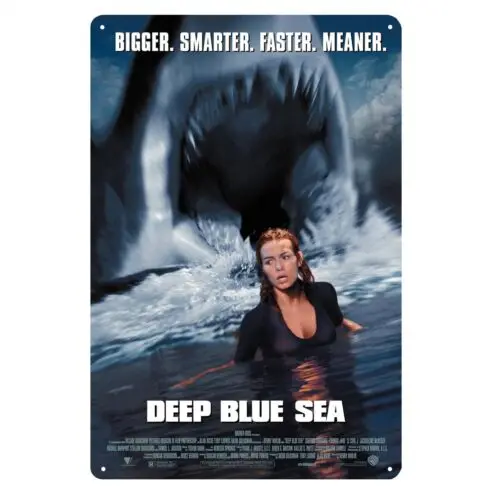 Deep Blue Sea Movie Metallposter, Blechschild, 20 x 30 cm, Aluminium
