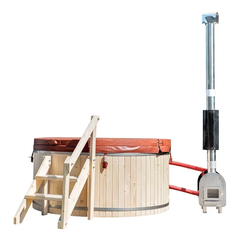 2021 Hot Sales Outdoor Wooden Barrel Hot Tub With Good Quality Cedar Wood Bathtub