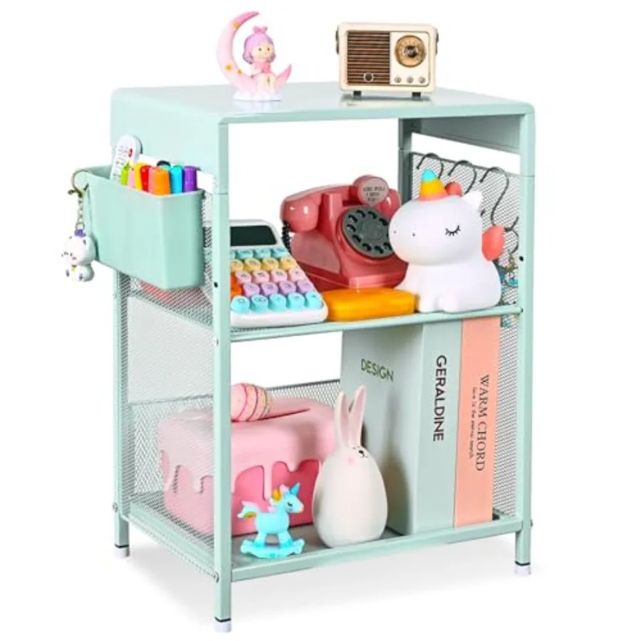 

Мятно-зеленая тумбочка, торцевой столик с крючками и держателем, тумбочка для спальни, прикроватная тумбочка для малышей, небольшой письменный стол для девочек, кофе