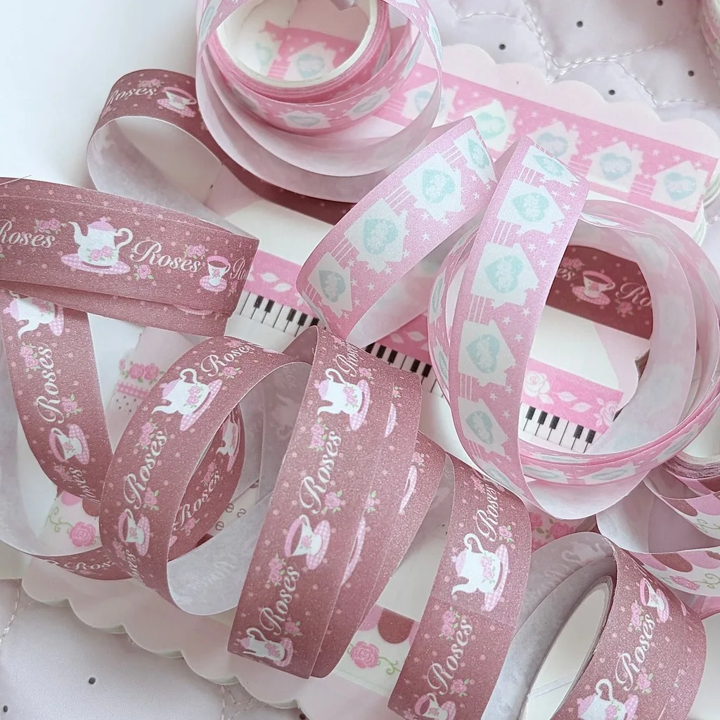 Diy Craft Tape Soft Vintage Decorative Tape Decorative Masking Tape Rose-Themed For Handmade Card Making Friends Who Love Border
