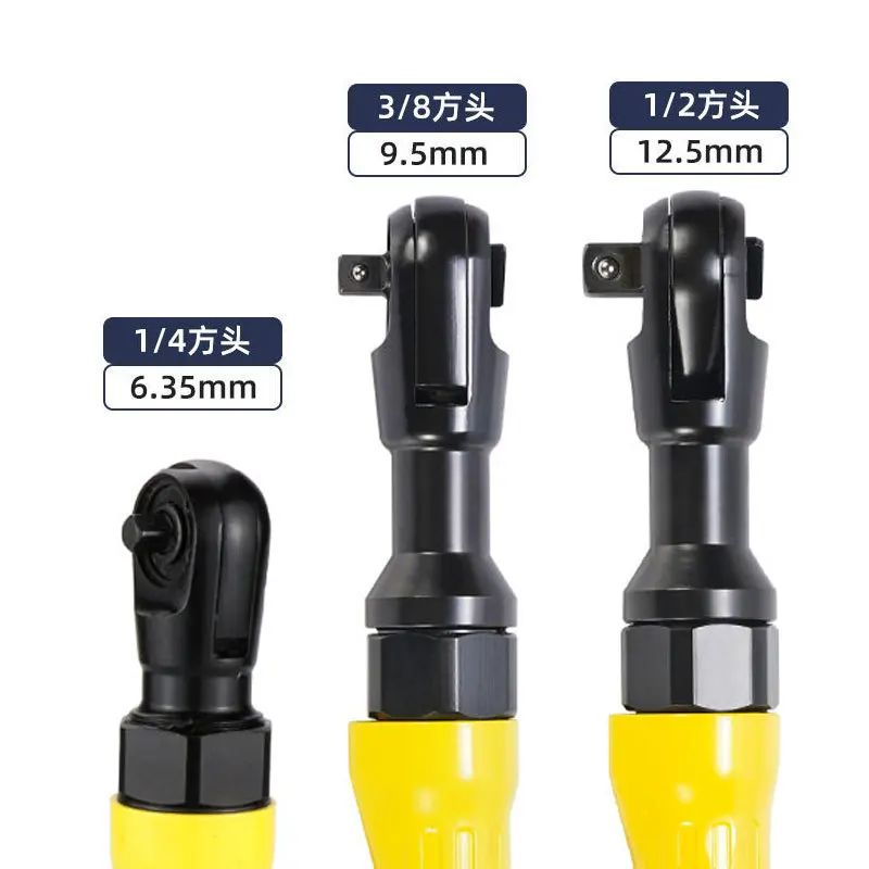 2060A Industrial Grade Extended Right Angle Pneumatic Ratchet Wrench 1/2 Powerful Torque 3/8 Air Cannon 1/4