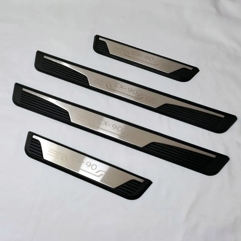 

Car Styling Accessories For Mazda CX-90 CX90 2024 Door Sill Protector Auto Threshold Scuff Plate Stickers Steel Pedal Cover Trim