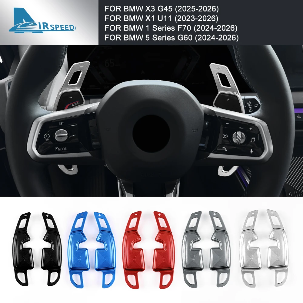 For BMW X1 U11 2023-2025 X3 G45 2025 Steering Wheel Paddle Shifters Aluminum Alloy Sport Gear Shift Extensions Interior Styling