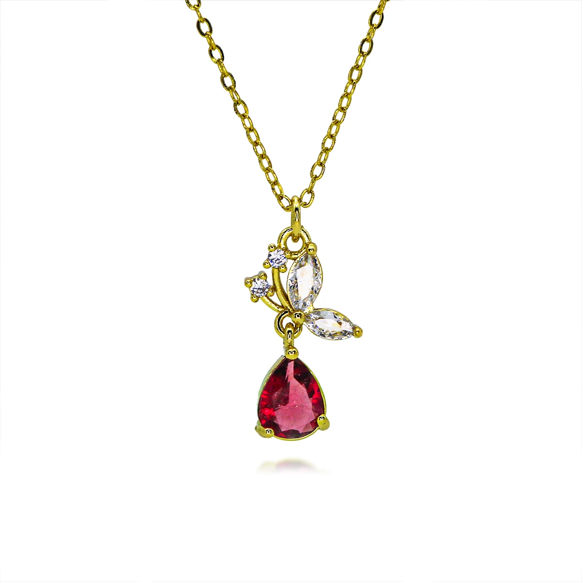 Copper Gold Plated Water Drop Butterfly Charms for DIY Jewelry Making Teardrop Birthstone Animals Pendant Christmas Gift Jewelry image 4