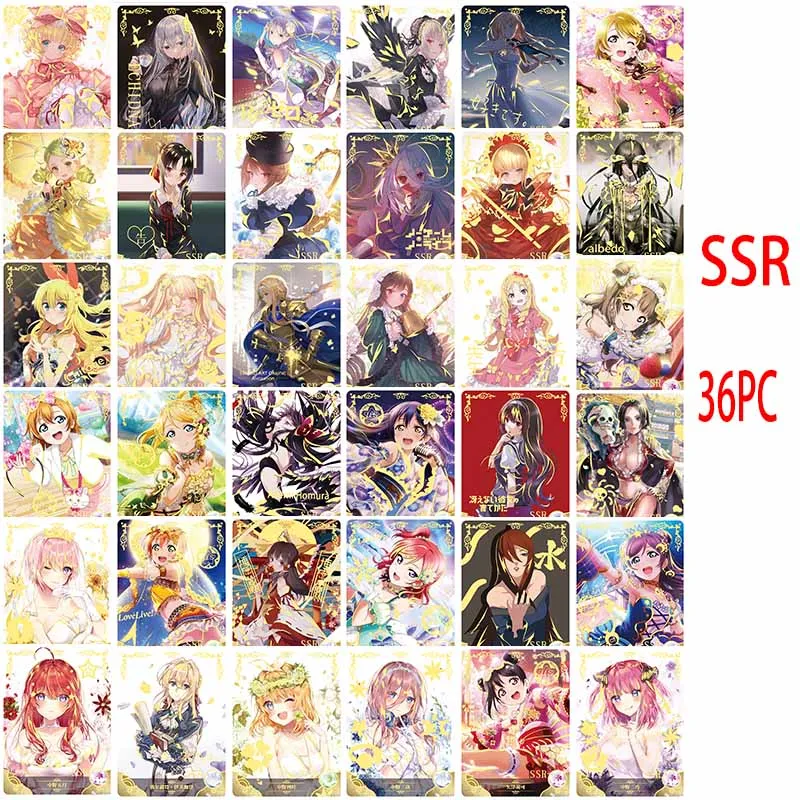 Anime Goddess Story MR PR PTR SSR SR R Hot Stamping Flash Card Boy Game Toy Collectible Card Christmas Birthday Present