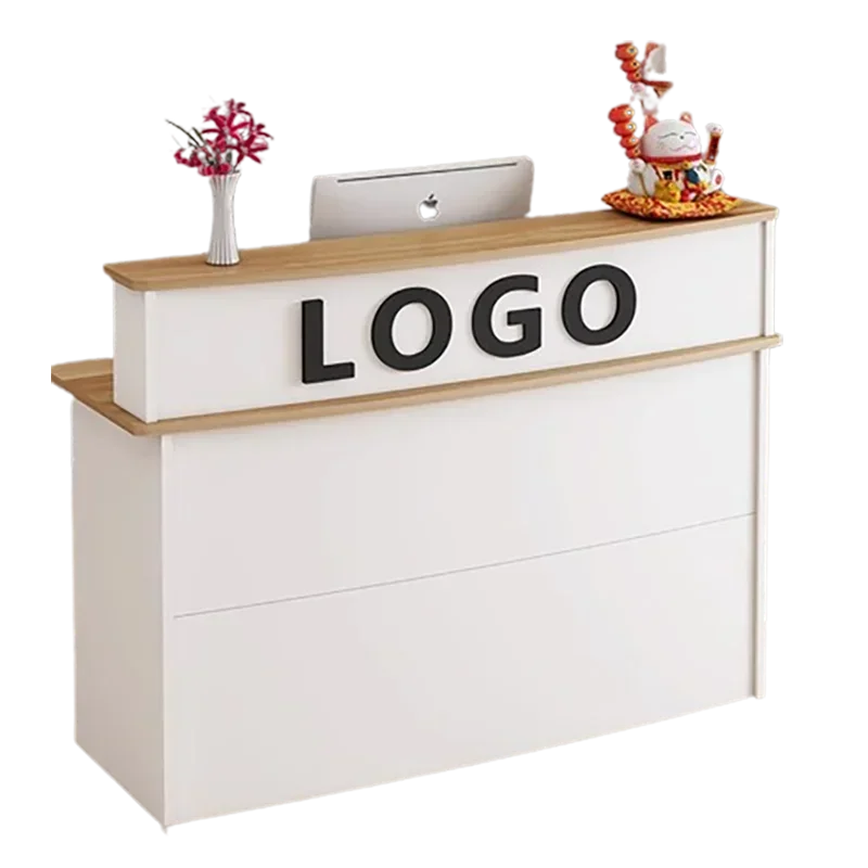 

Cashier White Reception Desks Nordic Design Bar Luxury Modern Reception Desks Stylish Office Mostrador Commercial Furniture