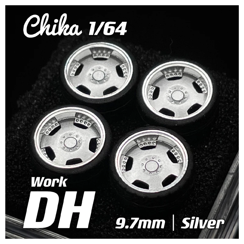 Chika Work DH 1/64 car model alloy wheel detail kit simulation modified wheel hub 9.7mm attitude wheel toy model