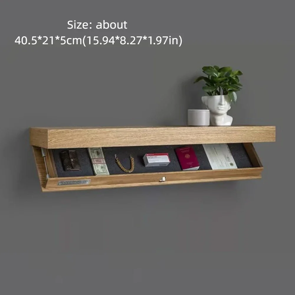 Wall-mounted Magicflap Designer Shelf Multi-function Wooden Concealed Floating Shelf Secret Compartment Wall Shelves Home Decor