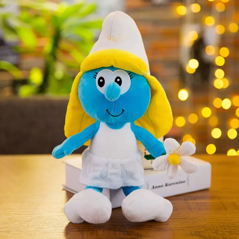 Disney Anime Cartoon Smurfs Plush Toy Smurfs Painter Engineer Chef Modeling Plush Toys Fans Gifts 40cm