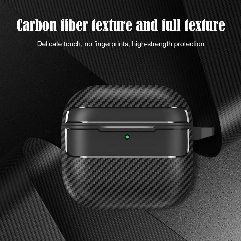 For AirPods Apple Protective Cover AirPods 4 Bluetooth Earphones Carbon Fiber Pattern Silicone 4th Generation Earphone Case