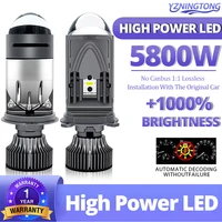 Bombillas de faros LED H4 Bi para coche, lente de proyector de automóviles de 3800W, faros LED Canbus h4, focos de lámpara antiniebla para motocicleta para BMW