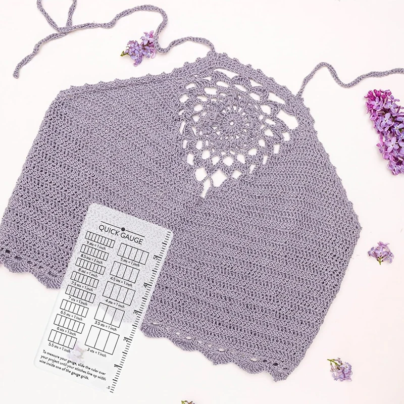 مسطرة قياس سريعة، مسطرة قياس للحياكة والكروشيه، لا حاجة للعد، سهلة قياس مقاييس الغرز للخياطة والحياكة