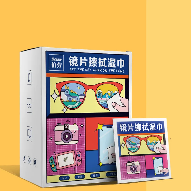 Disposable Lens Cleaning Wipes Microfiber Cloth for Glasses Safe Streak Free，eyeglasses cleaner image 2