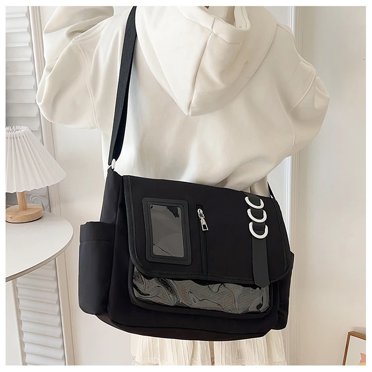 Y2K Japanische Harajuku Schultaschen für Mädchen Neue transparente Itabag Umhängetasche DIY Abzeichen Display Platte Ita Tasche – Detail 18