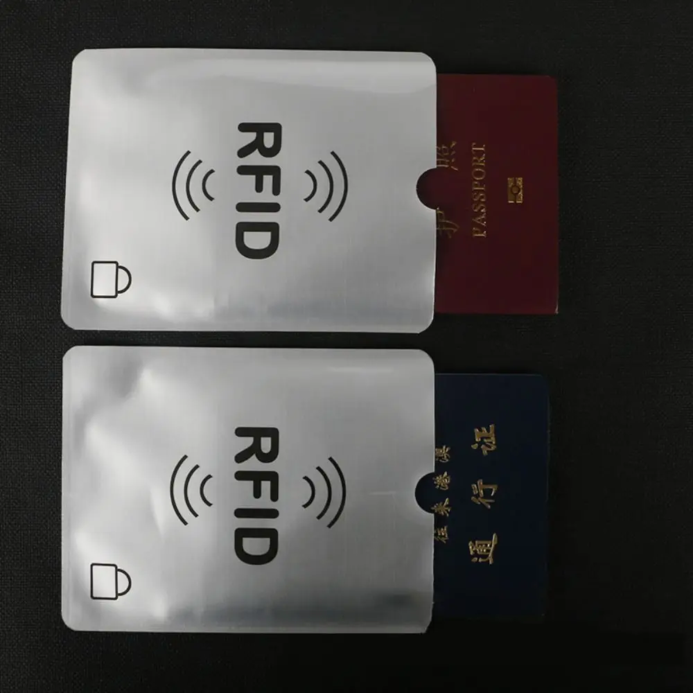 5pcs Colorful Aluminium RFID Card Holder Anti-theft Reader Lock Passport Protector Sleeves Safety Protect Case Cover