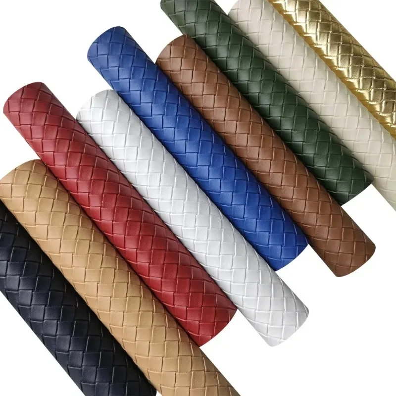 

Solid Color 3D Weave Textured Leather PU Fabric 46x135cm Roll For Making Shoe Bag Decoration DIY Bow Sewing Crafts projects