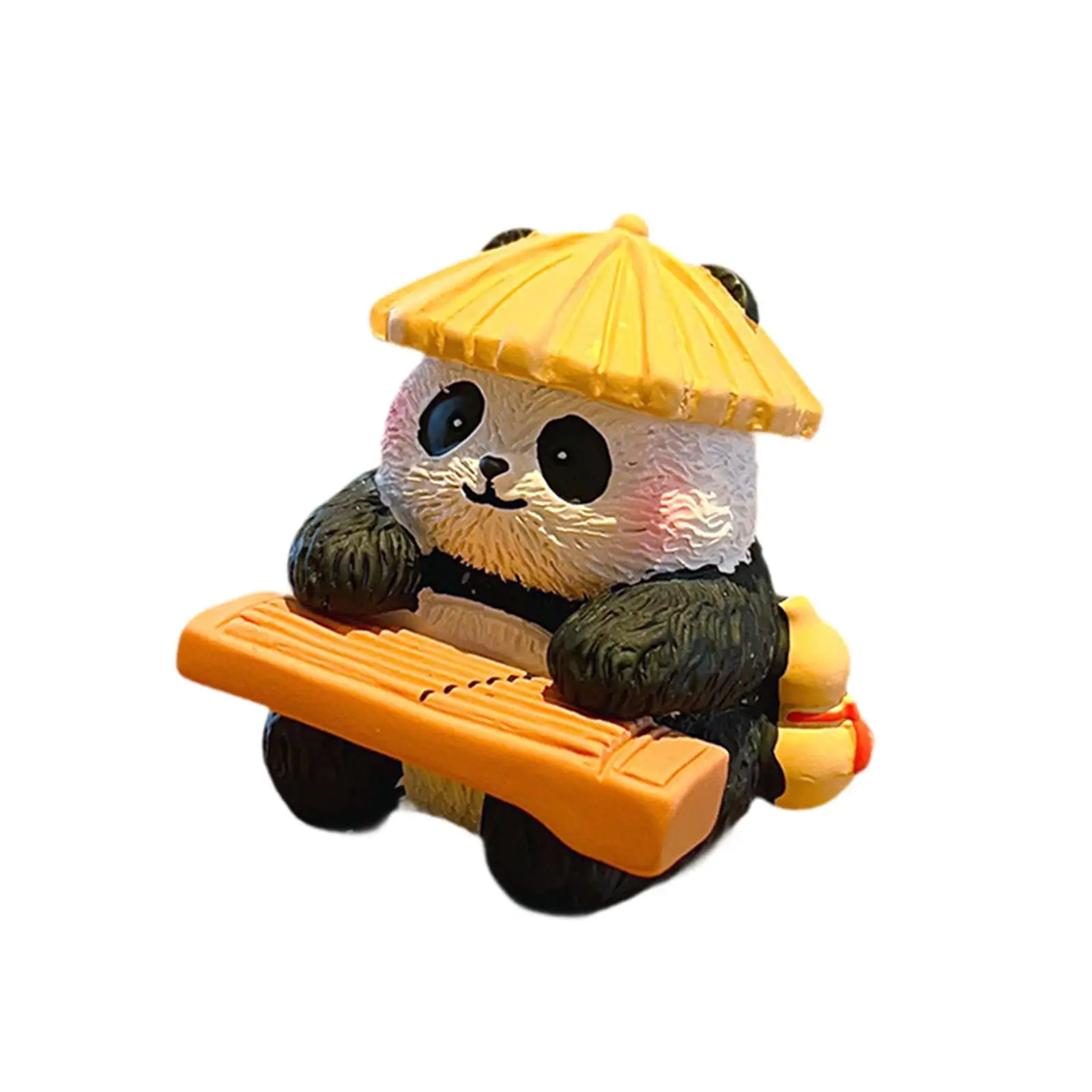 Panda Figurine Animal Sculpture Resin Car Dashboard Decor for Bookshelf Cabinet Office Housewarming Gift Home Decoration