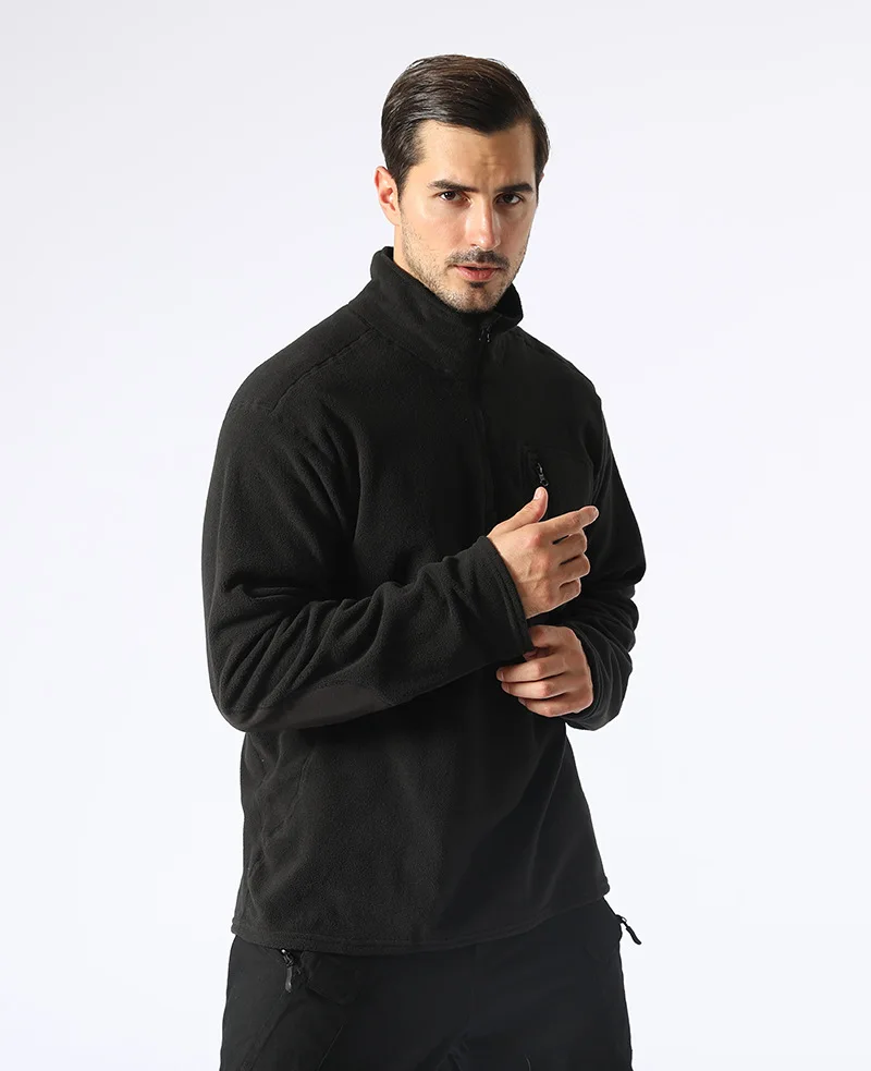 Herren Outdoor Wandern Warme Fleecejacke Liner Fans Trainingsjacken Herbst Winter Winddichte Pullover Tops – Detail 4