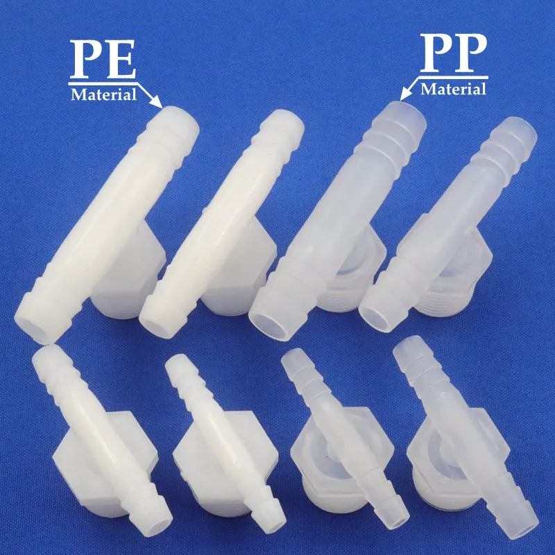 5~100pcs G1/2Inch Thread To 20mm Food Grade PE PP Barbed Connectors Pipe Fittings Aquarium Fish Tank Air Pump Aerator Hose Tee