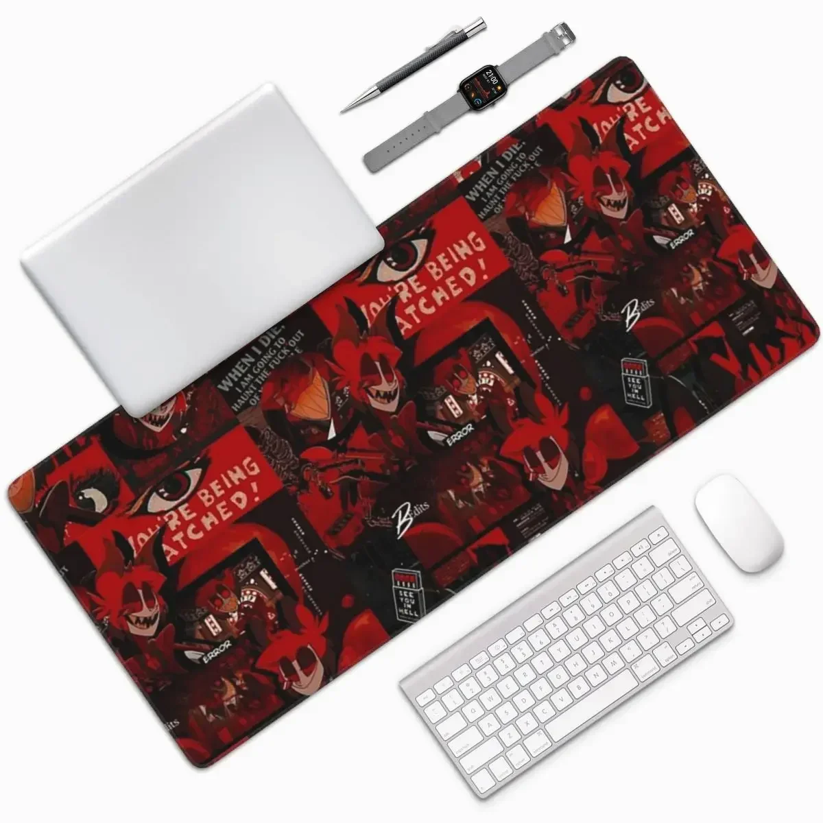 Alastor Error Tappetino per mouse grande Tastiera per computer Tappetino per mouse PC da gioco Tappetino per scrivania portatile Accessori per ufficio Tappetini da tavolo