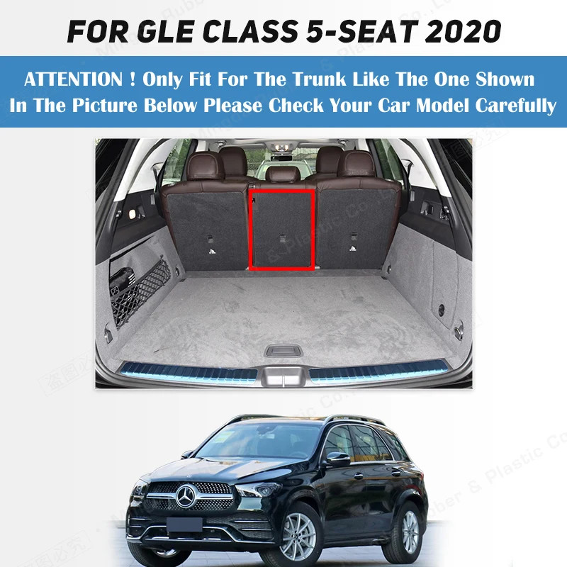 Car Trunk Mat For Mercedes Benz GLE Class 5-Seat W167 V167 GLE 350 450 580 2020 Custom Car Accessories Auto Interior