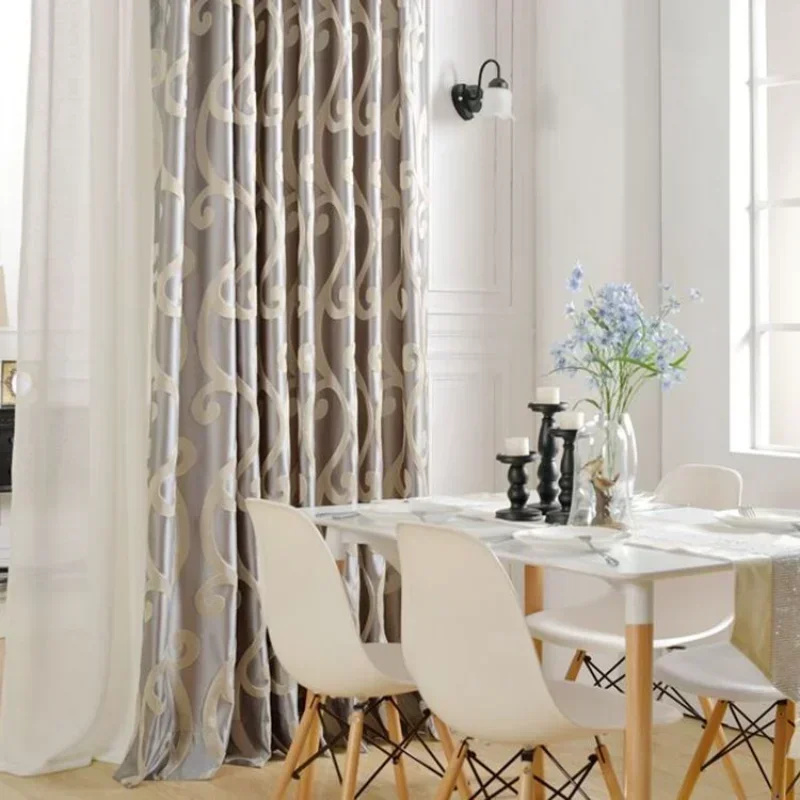 

Modern High-precision Jacquard Curtains for Living Dining Bedroom Home Door Decoration Blackout Window Luxury Kitchen Customize