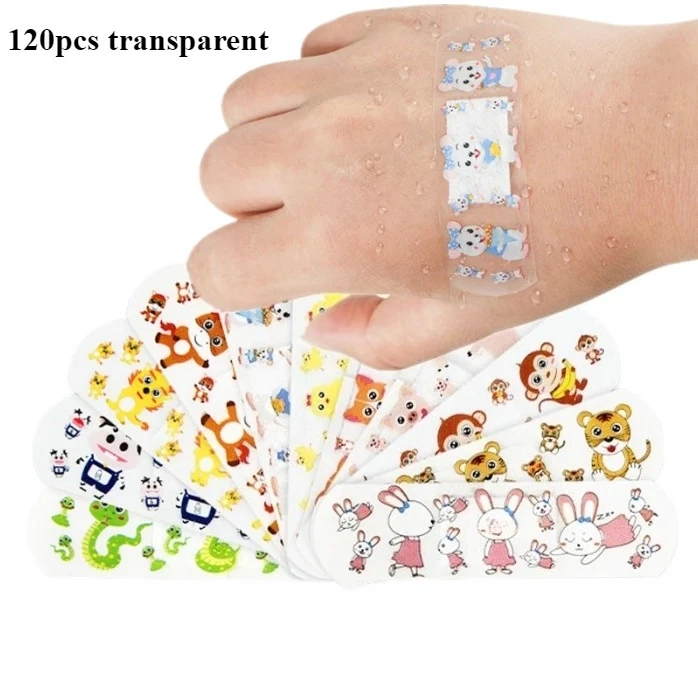 

120 шт./компл., 100 шт./компл., пластыри с героями мультфильмов для детей, повязка на рану, милые клейкие повязки для первой помощи, лента, пластырь