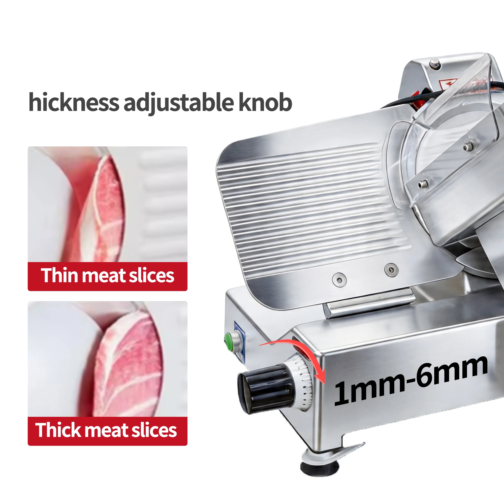 Wholesale 10inch Semi-automatic Electric Frozen Meat Slicer Desktop Ham Meat Slicer Cheese Slicer