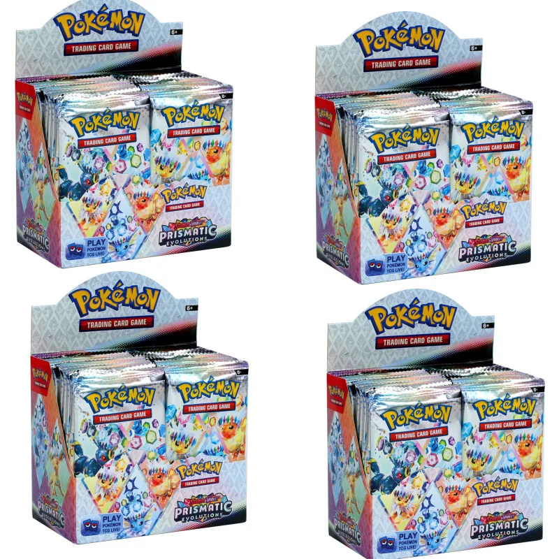 360Pcs pkm Card Prismatic Evolutions PHANTASMAL FLAMES Scarlet Violet 151 Black Bolt English Booster Battle Transaction Card Toy