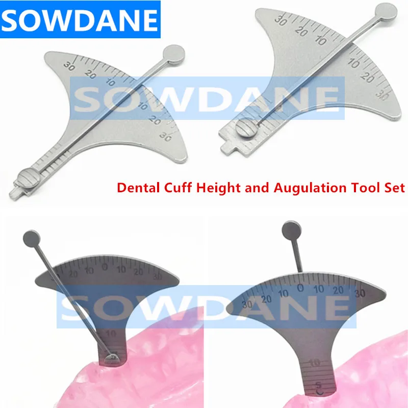 

New Dental Implant Cuff Height and Augulation Tool Set Dental Gauge Ruler for Measuring Cuff Height and Angulation Caliper