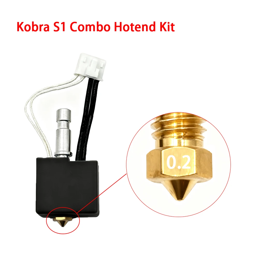 

oor Anycubic Kobra S1 Hotend Kobra S1 Combo Hot End Kit voor Anycubic Kobra S1 Nozzle Printkop S1C 3d Printer Accessoires