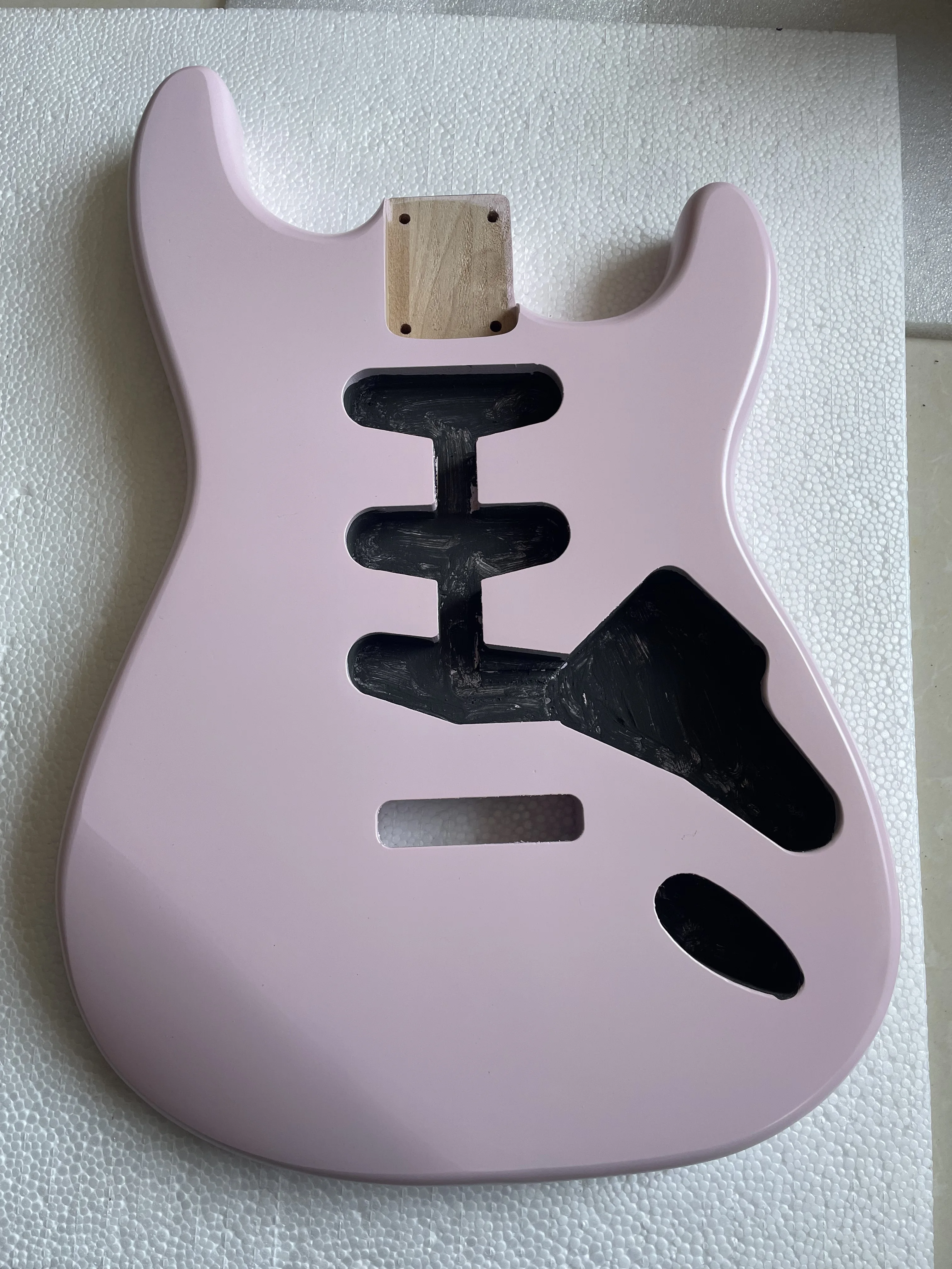 SSS SSH Nitro Lacquer Alder Stra Guitar Body, Matte Finished Assembly, DIY Replacement, Single, Double Alder, 5.6cm Heel