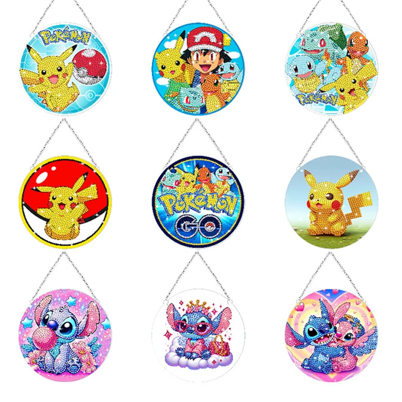 

Pokémon Pikachu DIY Rhinestone Studded Pendant Ornaments Kids Gift Ornament Cartoon Character Creative New Arrival