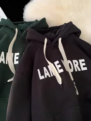 Heavyweight Fleece Hoodie Autumn Winter 2023 New American Trendy Brand Men's Long Sleeve Top Couple Outfit Casual Streetwear