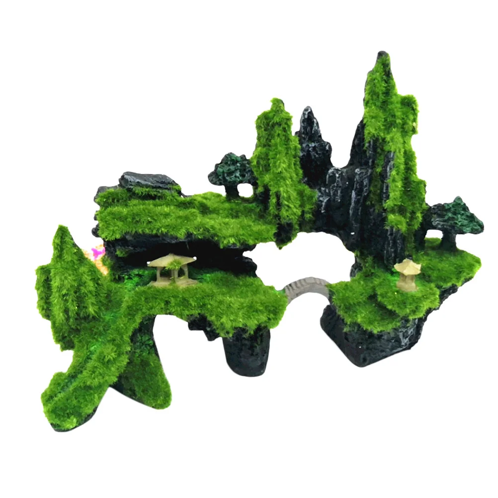 

Creative Artificial Mountain Resin Hill Aquarium Ornament Fish Tank Decoration Stylish Vivid Design Long Lasting Safe for Fresh