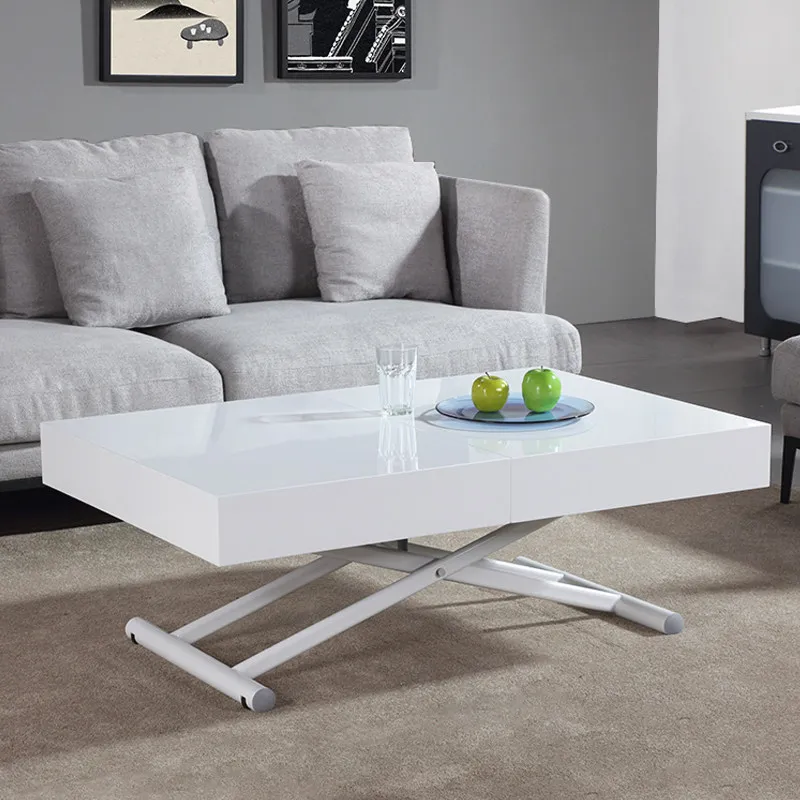 Multifunctional lifting coffee table dining table dual-purpose small apartment living room modern simple retractable integrated