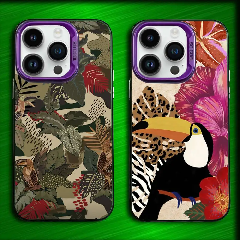 

Parrot Phone Case For iPhone 16,15,14,13,12,11,Mini,Pro,E,MAX Purple Candy Matte Shockproof Cover