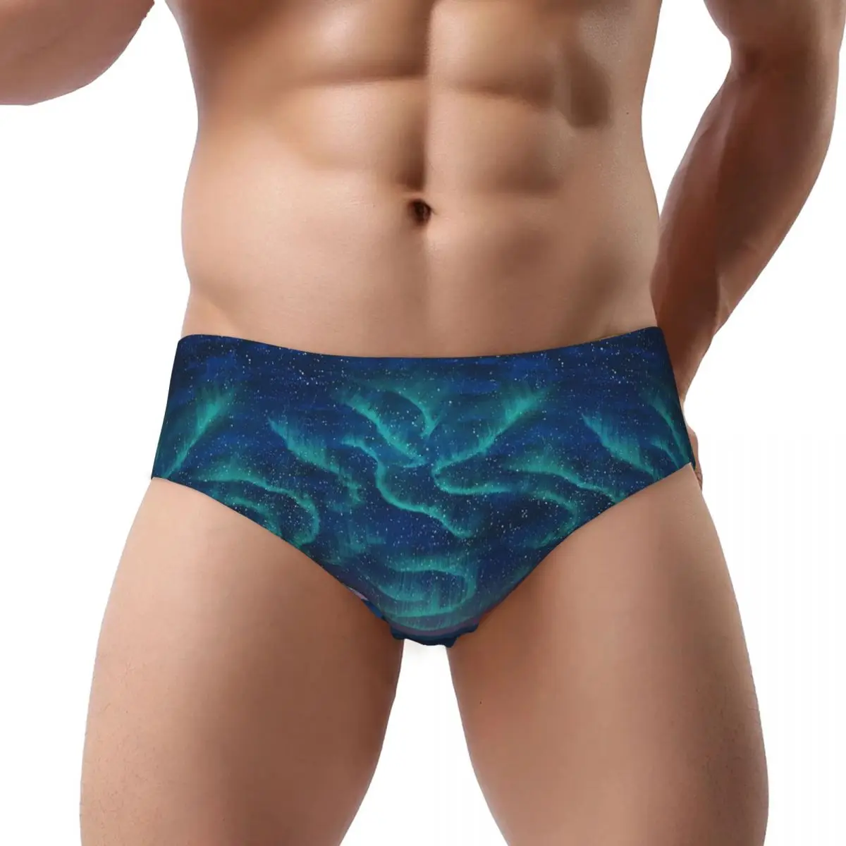 

Aurora Borealis Over Mountain Men Triangle Panties Breathable Boxer Underpants Short Underwear for Homme Man Boyfriend Gift