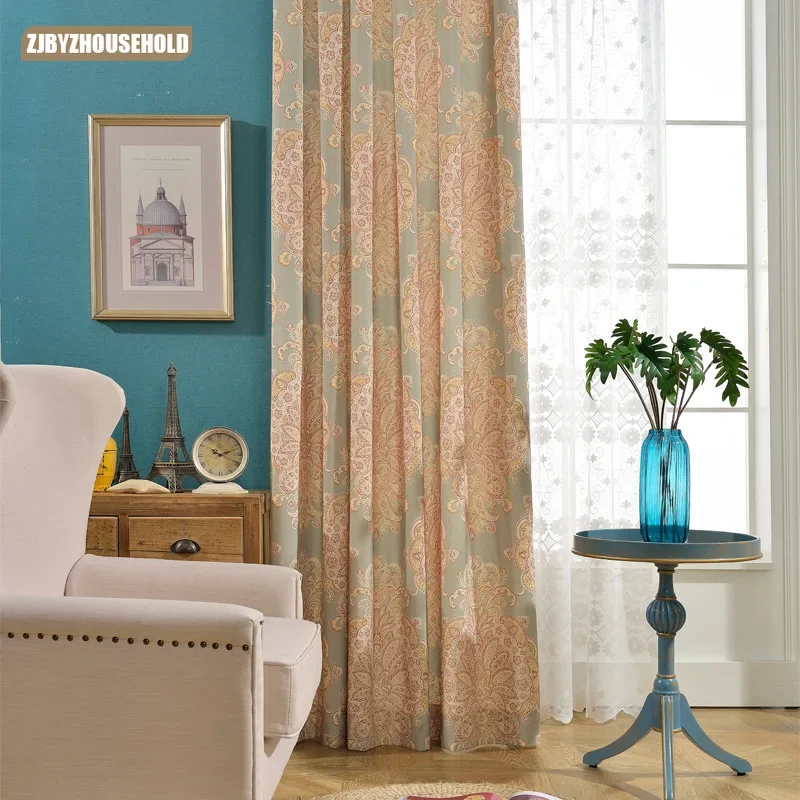 

Curtains for Living Room Modern Minimalist Fresh Polyester Cotton Printed Blackout Curtains Bedroom Dining Room Window Drapes